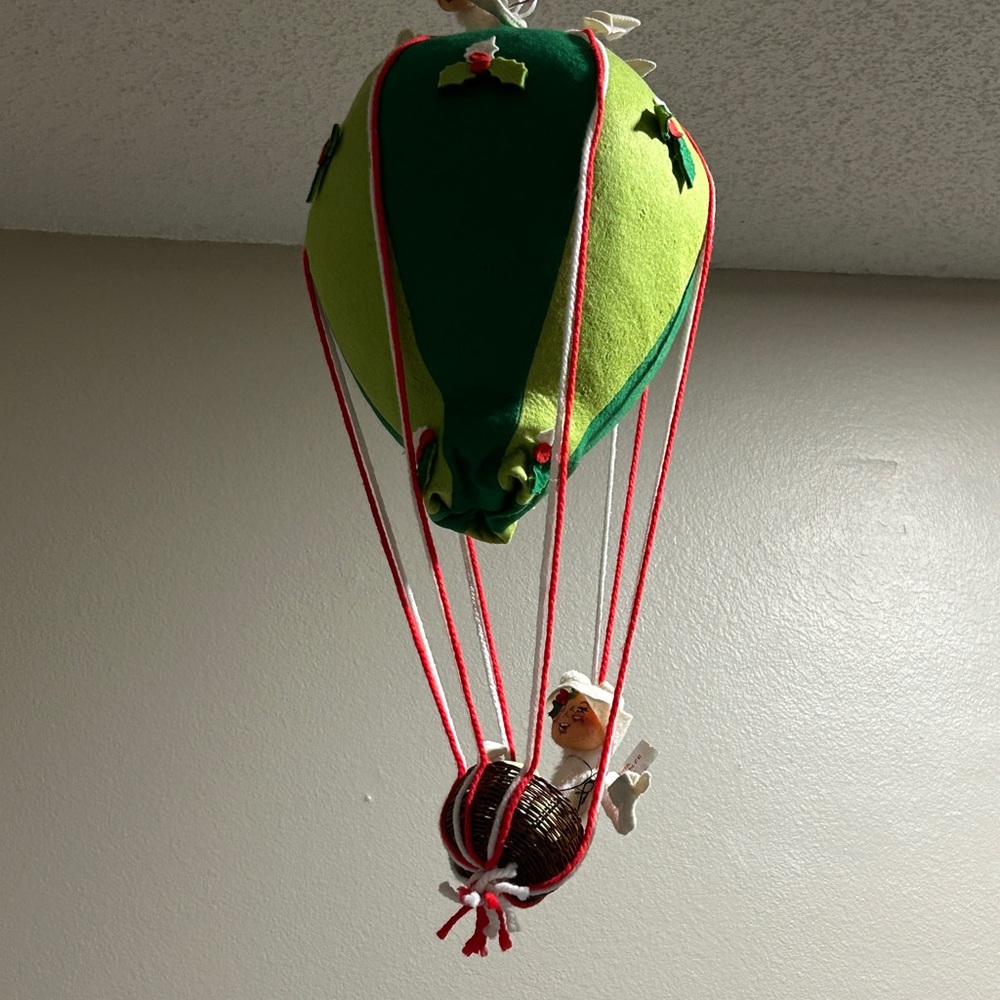Annalee Festive Green and Red Balloon Ornament